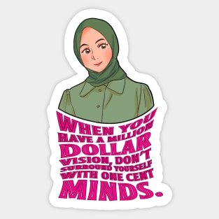 A million dollar vision| Hijabi girl Sticker